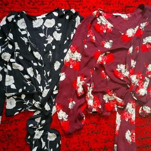 3/$20 4 flowy tie up tops
